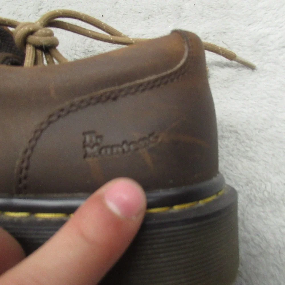 Dr. Martens Kent Unisex M9 W10 Oxford Shoes Brown Leather Lace Up Lug‎ Sole